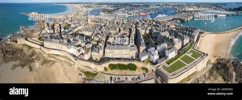 Saint Malo The Walled City Tower Of Bidouanne Aerial View Cote D