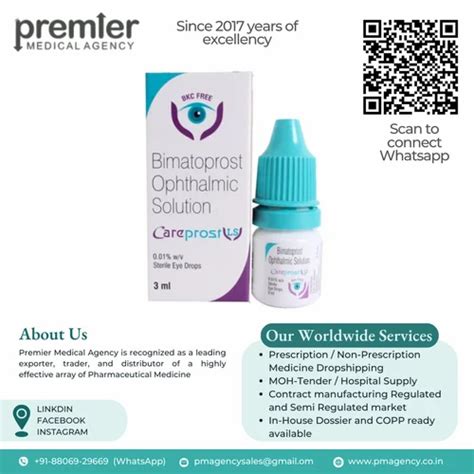 Careprost Ml Bimatoprost Ophthalmic Solution Eye Drop At Rs Piece