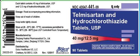 Telmisartan And Hydrochlorothiazide Tablet