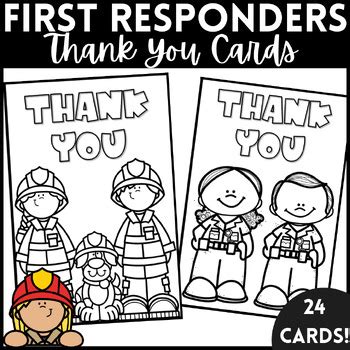 First Responders Thank You Cards By Anh Huynh TPT