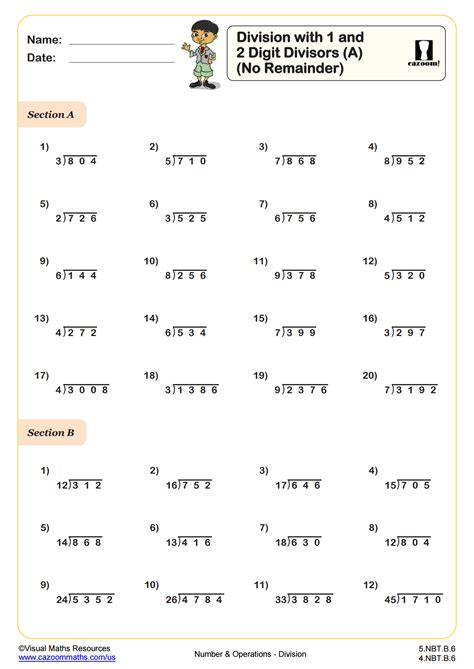 Free Long Division No Remainder Worksheet 4th Grade Download Free Long Division No Remainder