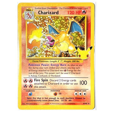 Charizard 4102 Holo Rare Classic Collection Celebrations Singles