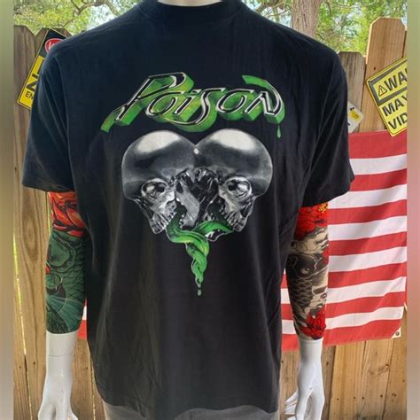 Vintage Shirts Vintage 0s Poison Live Raw Uncut 2008 Tour Tshirt