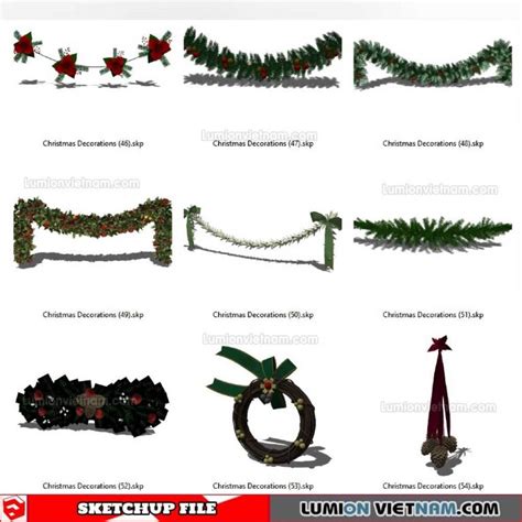 Christmas Decorations Sketchup Models By Su84