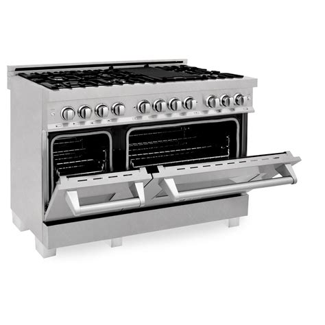 Professional 48 DuraSnow Dual Fuel Range RAS SN 48 ZLINE Kitchen