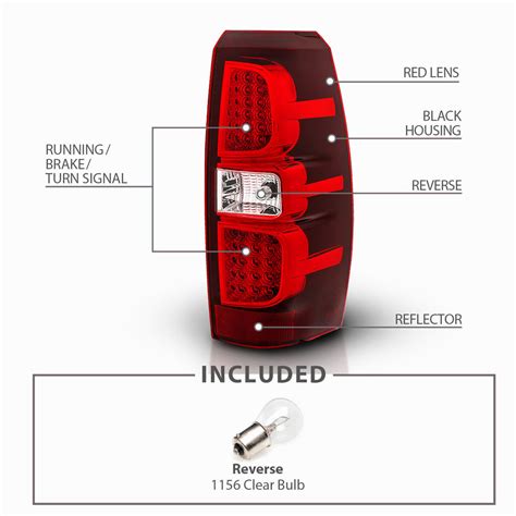 Chevy Avalanche Euro Style Led Performance Tail Lights Red