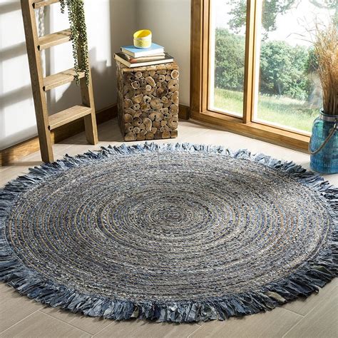 Denim Chindi Rag Rugs Chindi Round Rug Made Of Recycled Cotton Etsy