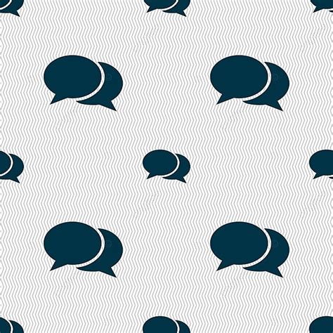 Geometric Texture Seamless Pattern Of Speech Bubble Icon Signsvector Vector Forum Speak