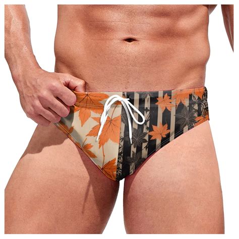 Men S Swimwear Summer Sexy Swim Briefs Bikini Board Surf Shorts Maple