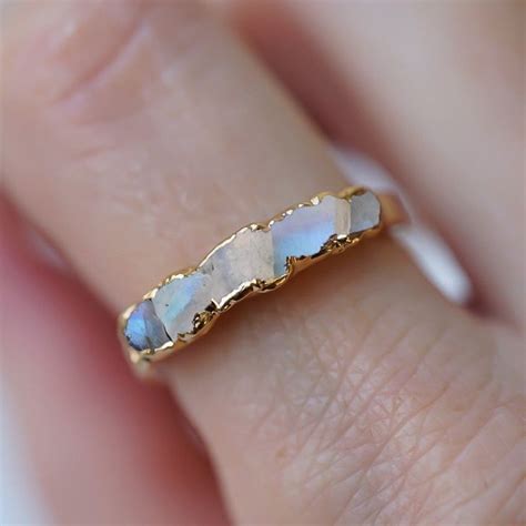 Raw Moonstone Ring Women Ring Gemstone Ring Moonstone Etsy Women