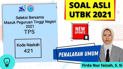 Pembahasan Tps Penalaran Umum Part Soal Asli Utbk Sbmptn Sukses