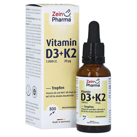 VITAMIN D3 K2 MK 7 Tropfen Z Einnehmen Hochdosiert 25 Milliliter Medpex