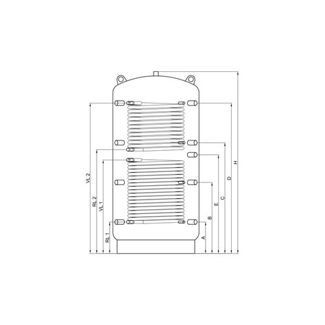 TWL 2000 Liter Puffer Pufferspeicher Typ PR2 Iso C PR2 2000 GLo24