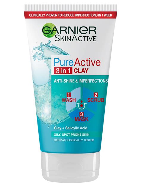 Garnier Pure Active 3 In 1 Wash Scrub And Mask 150ml