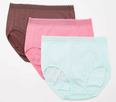 Breezies Comfort Cotton Modal Full Brief Panty Set Of 3 Mint Tint Small