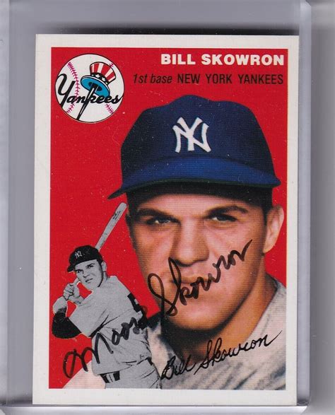 1994 TOPPS 1954 STYLE 239 BILL MOOSE SKOWRON AUTOGRAPH NEW YORK