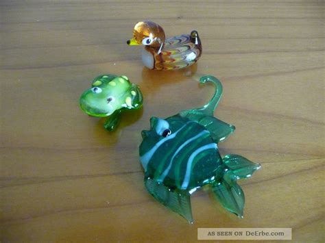 Glasfiguren Aus Murano Ente Frosch Und Fisch