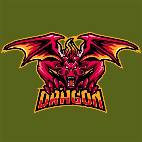 dragon mascot gaming logo illustration 12067807 Vector Art at Vecteezy