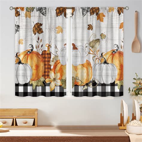 Autumn Coffee Kitchen Curtains