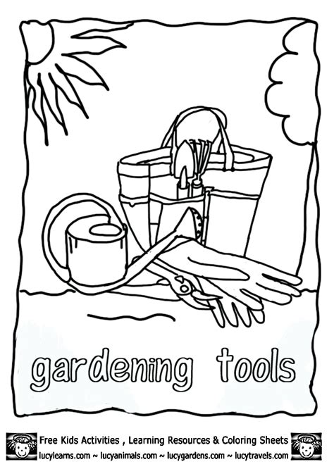 Kids Gardening Coloring Pages Coloring Home