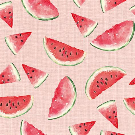 Summer Watermelon Fabric by the Yard. Quilting Cotton Organic - Etsy