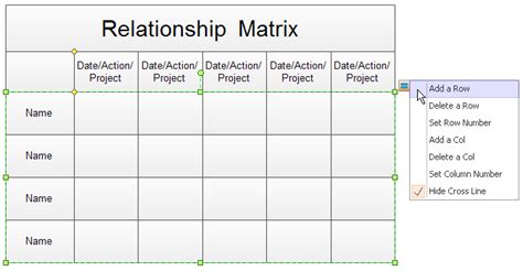 Relationship Matrix Edraw