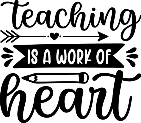 Teaching Is A Work Of Heart Teachers Free Svg File SVG Heart