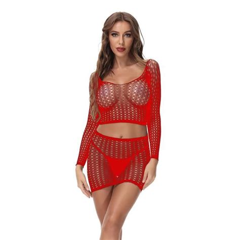 Ensemble De Lingerie Pyjama Transparent Pour Femmes Sous V Tement En