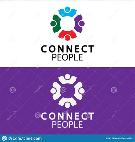 People Connect Logo Design Template Connection Logo For Business Stock