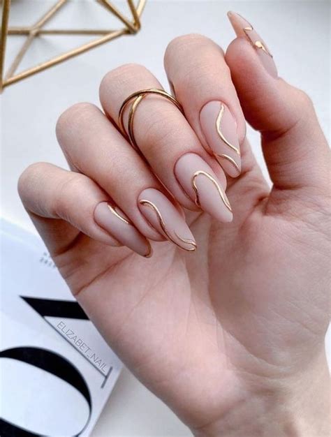 Nail Inspo Gel Nails Gold Nails Stylish Nails