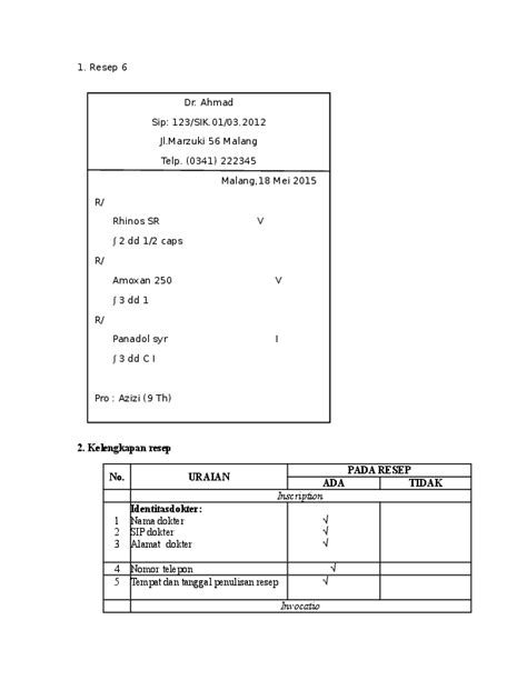 Detail Contoh Penulisan Resep Obat Koleksi Nomer 30