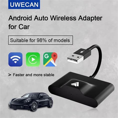 Adaptador Inal Mbrico Autom Tico Android Para Coche Plug Play 5GHz WiFi