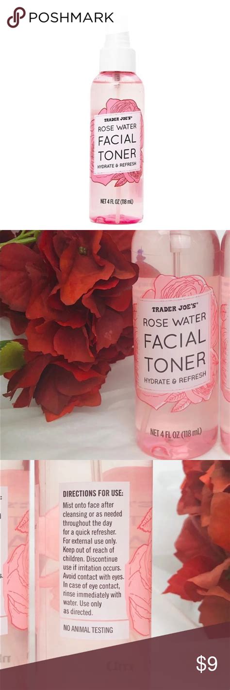 Trader Joes Rose Water Face Toner Mist Spray Trader Joes Rose