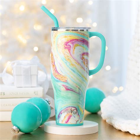 Wanderlust 40oz Mega Mug With Handle Swig Life Christmas Ball