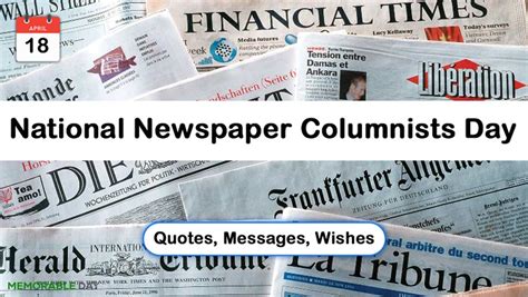 National Newspaper Columnists Day Quotes Wishes Messages