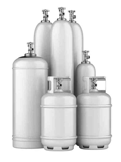 White Cylinders With Compressed Gas Sandifers Lp Gas And Service Co