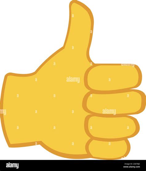 Vector Emoticon Illustration Of A Hand Making An Ok Gesture Stock