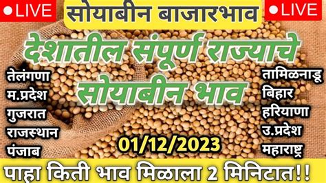 देशातील सोयाबिन भावआजचे सोयाबिन भावकापूस बाजार भाव आजचे Soybean Bhav