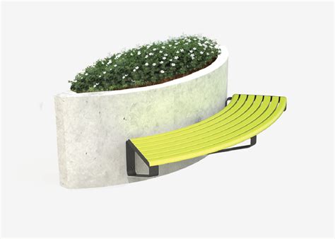 Linea Curved Bench Street Furniture Australia