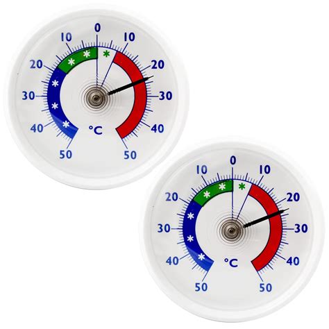 Lantelme 2 Stück Kühlschrankthermometer Set selbstklebend Kühl