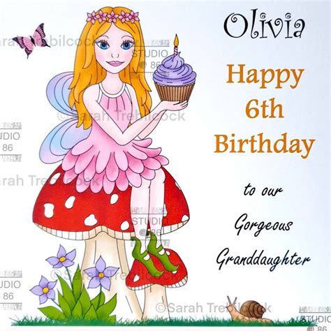 Personalised Fairy Birthday Card And Insert Daughter Etsy