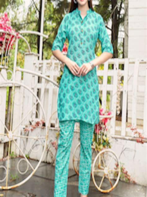 Buy Anouk Ethnic Motifs Printed Regular Pure Cotton Kurta With Trousers