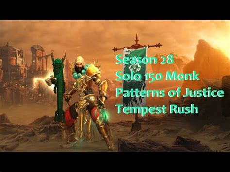 Diablo Season Solo Monk Greater Rift Patterns Of Justice