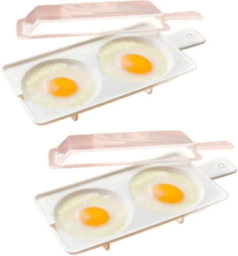 2 Pack Microwave Egg Poacher Egg Cooker Poacher With 2