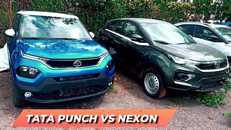 Tata Punch Vs Nexon Live Comparison Video Tata Punch Price Youtube