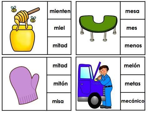 Flashcards For M Words Spanish Alphabet Palabras Con M Useful