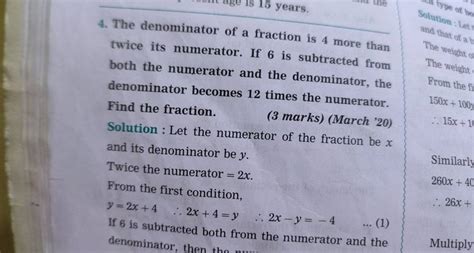 The Denominator Of A Fraction Is More Than Twice Its Numerator If