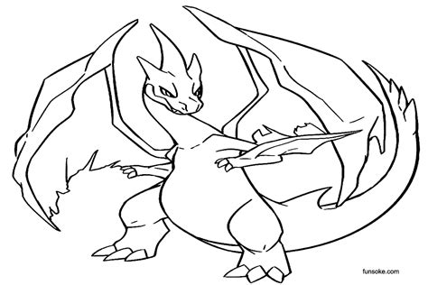 Charizard X Coloring Page