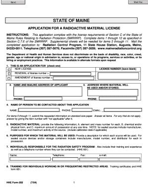 Fillable Online Maine Basic License Application Maine Gov Fax Email