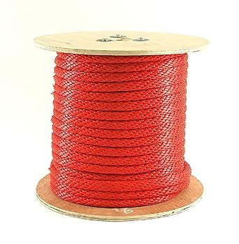 Rope King SBP 58140R Solid Braided Poly Rope Red 5 8 Inch X 140